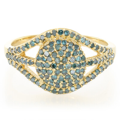 Fancy Diamond Silver Ring