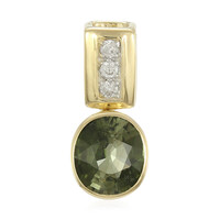 9K Cuprian Tourmaline Gold Pendant