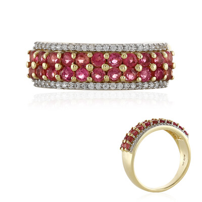9K Pink Tourmaline Gold Ring (Adela Gold)