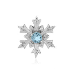Sky Blue Topaz Silver Pendant