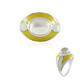 Green Moonstone Silver Ring (Adela Silber)