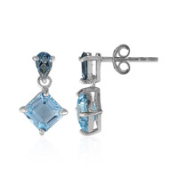 Sky Blue Topaz Silver Earrings