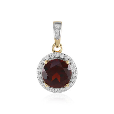 18K Mozambique Garnet Gold Pendant