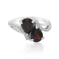 Garnet Silver Ring