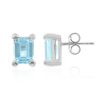 Sky Blue Topaz Silver Earrings