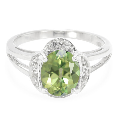 Kiwi Topaz Silver Ring