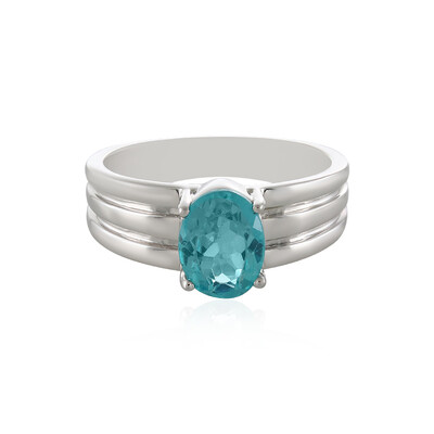 Blue Apatite Silver Ring