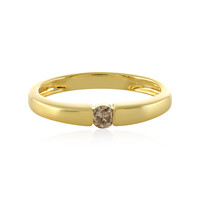 I4 Champagne Diamond Silver Ring