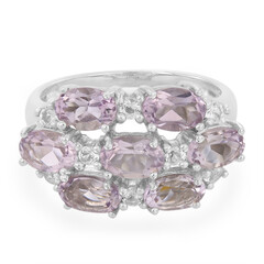 Rose de France Amethyst Silver Ring