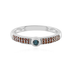 I4 Blue Diamond Silver Ring