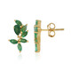 Zambian Emerald Silver Earrings
