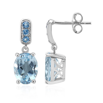 Sky Blue Topaz Silver Earrings