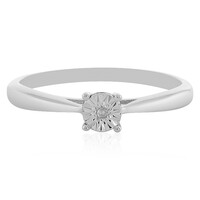 I2 (H) Diamond Silver Ring