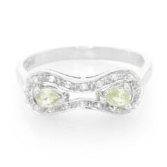 Cuprian Tourmaline Silver Ring