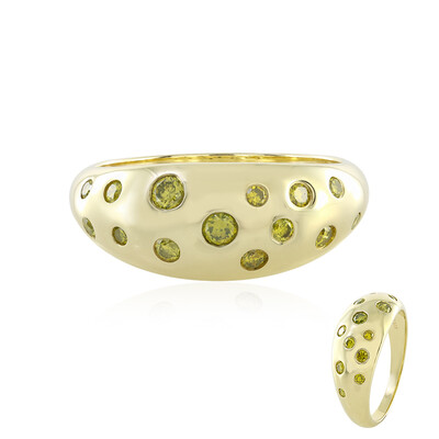 9K I2 Yellow Diamond Gold Ring (de Melo)