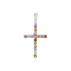 Fancy Tourmaline Silver Pendant