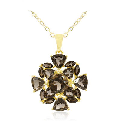 Smoky Quartz Silver Necklace