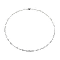 White Topaz Silver Necklace (Adela Silber)