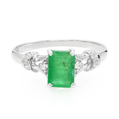 Bahia Emerald Silver Ring