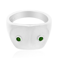 Russian Diopside Silver Ring