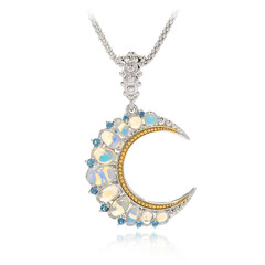 Welo Opal Silver Necklace (Dallas Prince Designs)
