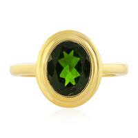 Russian Diopside Silver Ring