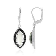 Green Amethyst Silver Earrings