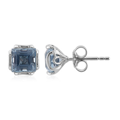 Sky Blue Topaz Silver Earrings