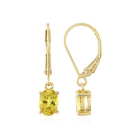 Golden Apatite Silver Earrings