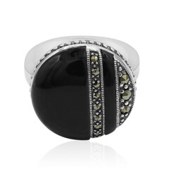 Black Onyx Silver Ring