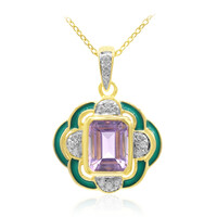 Rose de France Amethyst Silver Necklace