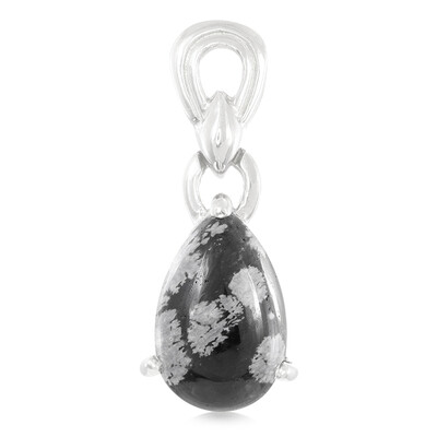 Snowflake Obsidian Silver Pendant