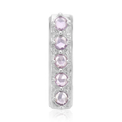 Unheated Ceylon Purple Sapphire Silver Pendant
