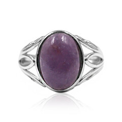 Lepidolite Silver Ring