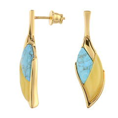 Milky Baltic Amber Silver Earrings
