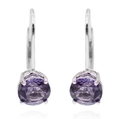 Blueberry Quartz Silver Earrings
