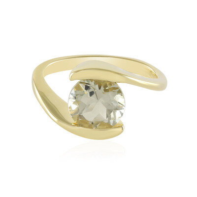 Green Amethyst Silver Ring