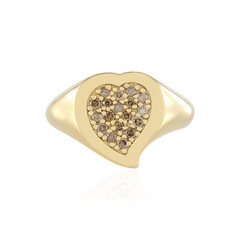 I2 Brown Diamond Silver Ring