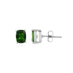 Russian Diopside Silver Earrings