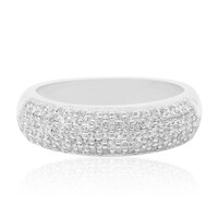 White Topaz Silver Ring