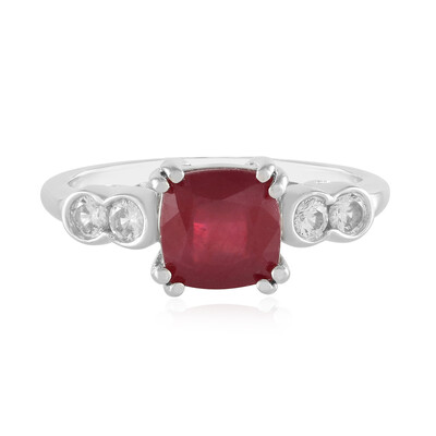 Bemainty Ruby Silver Ring