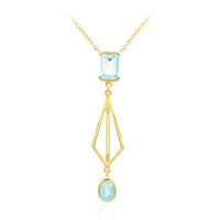 Sky Blue Topaz Silver Necklace