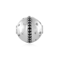 Black Spinel Silver Pendant