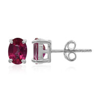 Hot Pink Mystic Topaz Silver Earrings