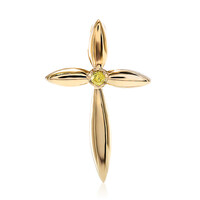 I2 Yellow Diamond Silver Pendant