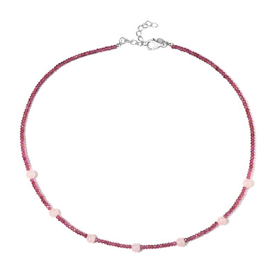 Rose Quartz Silver Necklace