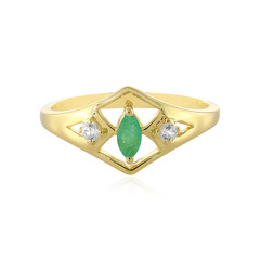 Zambian Emerald Silver Ring