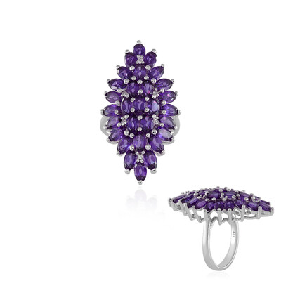 Zambian Amethyst Silver Ring
