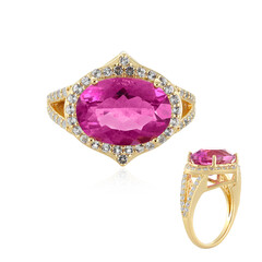 Mexican Pink Fluorite Silver Ring