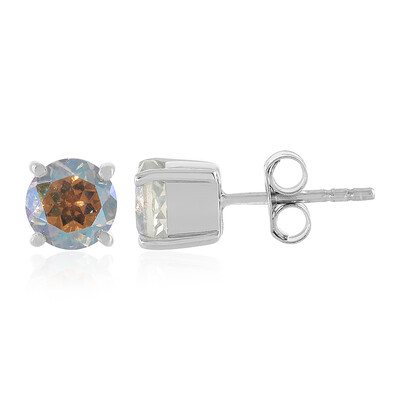 Rainbow Topaz Silver Earrings